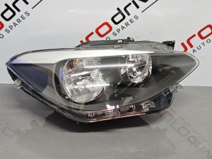 2013 BMW 1 SERIES F20, HATCH, HALOGEN TYPE, 06/11-02/15 63117229686 RIGHT HEADLAMP A247